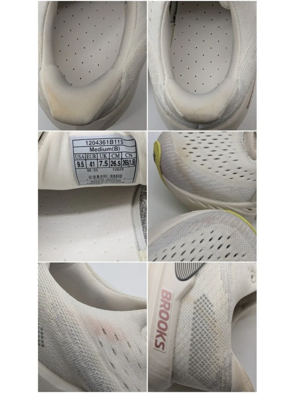 Brooks Glycerin Max Women's Size 9.5 Running Shoes Coconut White 1204361B115